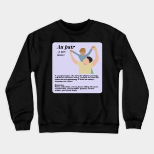 Au pair definition male purple Crewneck Sweatshirt